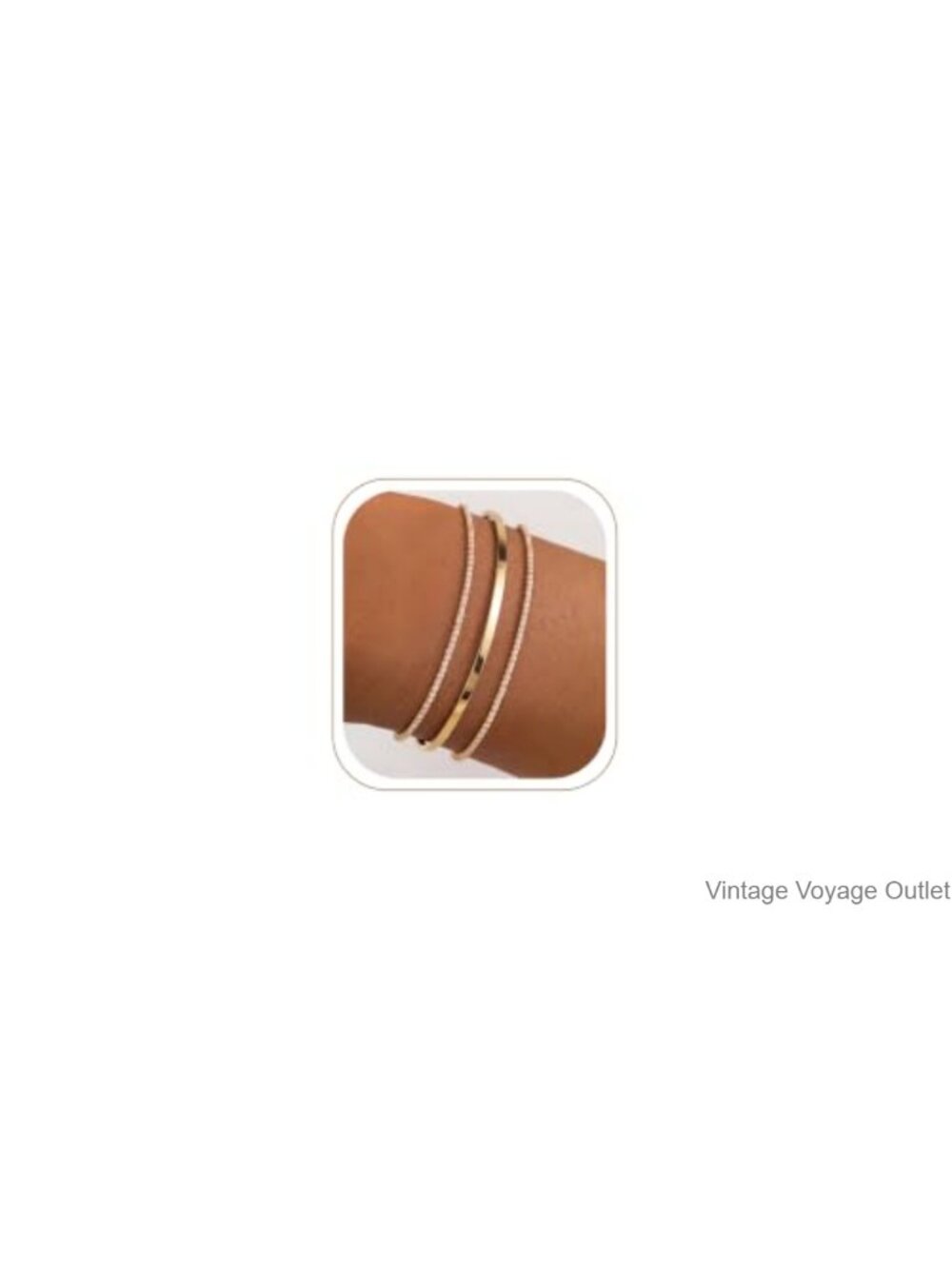 14K Gold Plated Tennis Bracelet Set Cubic Zirconia Stackable
